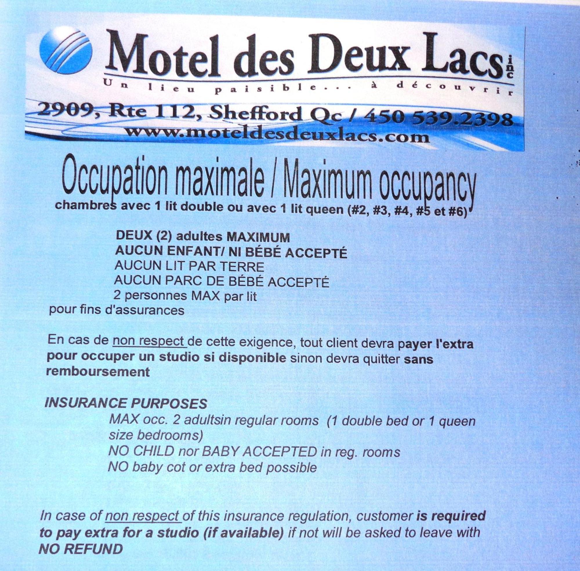 Motel Des Deux Lacs Waterloo Rum bild
